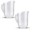 HOMESHOPA Plastic Pitcher, Clear Plastic Reusable Water Jug, 1.8 Litre Durable Multi-Use Cocktail Pitchers, Great for Picnics, BBQ’s, Poolside, Camping & Everyday Indoor Or Outdoor Use (Pack of 2)