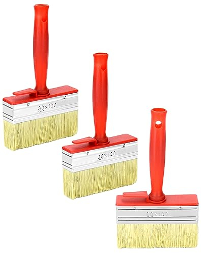 QWORK® 3 Stück Pinselset, Wandpinsel, 30 x 120 mm, ideal für Maler- und Wartungsarbeiten im Freien