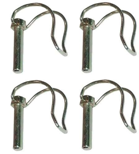 cyclingcolors 4x Perno di Bloccaggio Spine a scatto 10x40mm perni a sgancio rapido molla acciaio anello copiglie tagliaerba tosaerba trattore