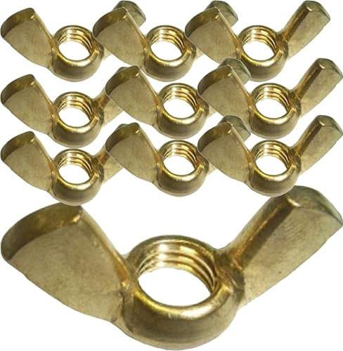 M5 Solid Brass Wing Nuts DIN315 (Pack of 10)