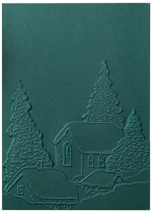 OTCRAFT 3D-Prägeschablone für Kartenherstellung, Schnee auf Kiefernbaumdach im Winter, klare Kunststoff-Textur, verblasst, Prägeschablone für Scrapbooking und andere Papierbastelalben, Briefmarken,