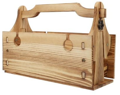 Kisangel 1pc Einfache Holz Schreibtisch Outdoor Klapptisch Tragbare Picknick Korb Griffe