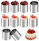 Dessertringe und Speiseringe Set, 10 Stück Runde Kuchenringform Dessertringe, Mini Edelstahl Backring Ø 5 cm Kuchenring und Gebäckring, Mousse Dessertringe Set Tortenring Backzubehör für Kuchen,Backen