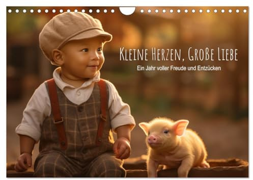 Kleine Herzen, Große Liebe: Ein Jahr voller Freude und Entzücken (Wandkalender 2026 DIN A4 quer), CALVENDO Monatskalender: Zart und zauberhaft: Ein ... Intelligenz eingefangen. (CALVENDO Tiere)
