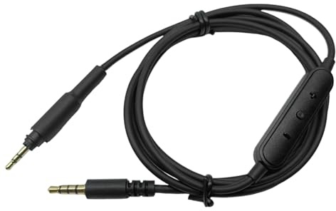CHAKAE Inline Mute And Volumes Control Auxs Cable For SRH440A SRH840A Headphones Extension Cord For Clear Gaming Replacement Cable With Microphones