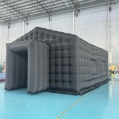 Aufblasbares Disco-Partyzelt mit Gebläsewürfel, Hochzeitszelt für Erwachsene, Geburtstag, Party, Geschäft, Vermietung (9 x 6 x 4 m, Schwarz)