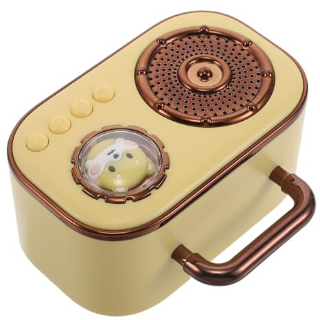 LIGIGWASH Tragbarer 5,3-Zoll Funklautsprecher Gelb Kabelloser Kleiner Speaker mit 360° Raumklang 500 Mah Akku und Tragegriff für Outdoor Party und Heimgebrauch