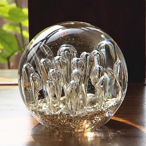 Handgefertigter Briefbeschwerer aus Glaskristall – Ozean-Thema, Schreibtischdekoration, handwerkliches Glas, perfekt für Geburtstage