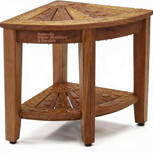 AquaTeak Kai Corner 15.5 Teak Shower Bench
