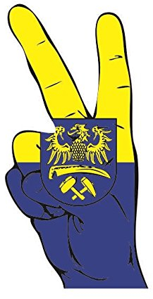 U24 Aufkleber Peace Finger Oberschlesien Autoaufkleber Sticker