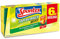 Spontex Topfreiniger Schwamm Anti-Fett 6er Pack, Reinigungsschwamm mit hoher Fettlösekraft, mit Griffleiste, gegen hartnäckige Verschmutzungen, 1 x 6er Pack