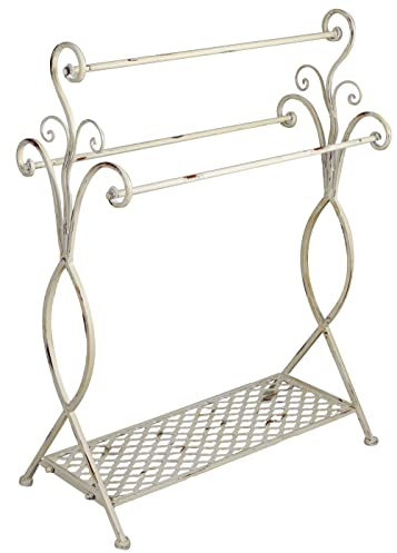 Handtuchhalter Villa Shabby CHIC Weiß Eisen Vintage