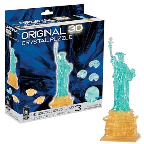 Statue of Liberty Crystal 3D Puzzle Deluxe, 78-Piece Brain Teaser, Ages 12+
