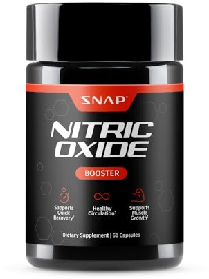 Snap Supplements Nitric Oxide Booster for Men & Women, 60 Vegan Capsules
