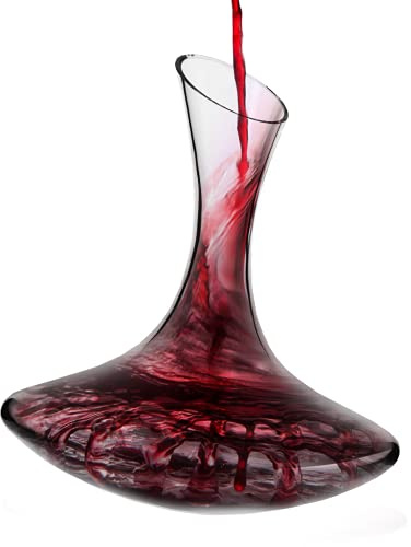 KROSNO Red Wine Decanter Carafe Glass | 60.9 OZ | Avant-Garde Collection | Perfect for Home, Restaurants and Kitchen Unit | Glass Water Jug, Large Wine Decanters and Carafes