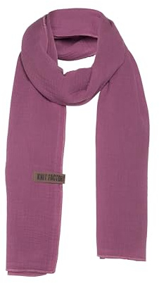 Knit Facory - Liv Schal - Fein Gewebter Damen Schal - Luftiger Musselinschal - Für Frühling und Sommer - 100% Bio-Baumwolle