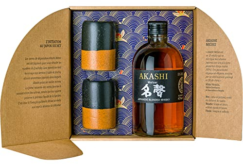 Akashi Meïsei Coffret Whisky Japonais + 2 Japanese Cups 40° 50cl