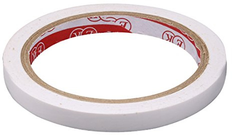 Ruilogod Blanc Simple face adhésif renforcé Tissu Duct Tape 10 mm Largeur 17M Longueur