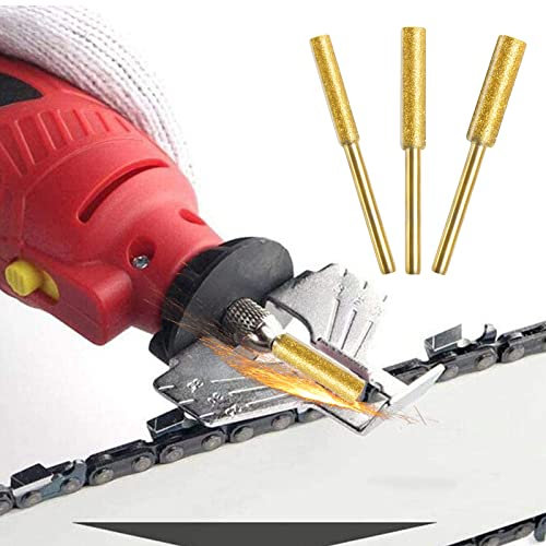 Diamond Chainsaw Sharpener Chain Sharpener File with 3 Size 4.0mm 4.8mm 5.5mm,Chainsaw Sharpener Kit Polishing Grinding Tool for Sharpening Chainsaw Blades Quickly (18Pcs)