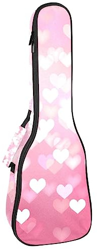 Ukulele Koffer Rosa Liebe Ukulele Tasche 23 Zoll 10Mm Gepolsterte Für Sopran Tenor Konzert Ukulelen