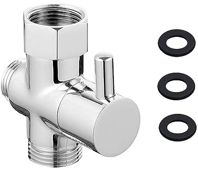 1/2 Zoll Umschaltventil Dusche Adapter, Duschkopf Adapter, 3 Wege Diverter Ventil, 1/2 Zoll Verteiler, 1/2 Ventil, Water Ball Valve Switch, G1/2 Dreiwege-Umschaltventil, für Regenbrause