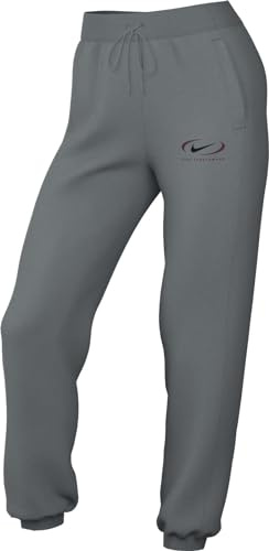 NIKE Phnx FLC HR PRNT Pantalones, Gris, M para Mujer