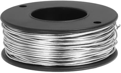 PATIKIL 98 Fuß Aluminium Basteldraht, 0,8 mm/20 Gauge eloxierter biegsamer Skulptur-Aluminiumdraht für Basteln, florale Kränze und Schmuckherstellung, Silber