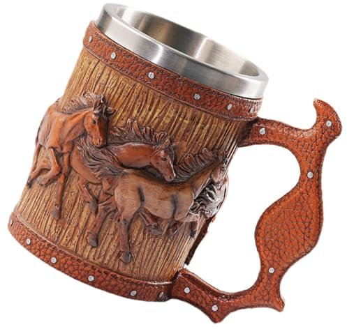 HAPINARY Kreativer -bierbecher Pferdemuster Kaffeetasse Wasserbecher Mehrzweckbecher Für Heimgebrauch Küche Und Bar Korrosionsbeständig Leicht Zu Reinigen