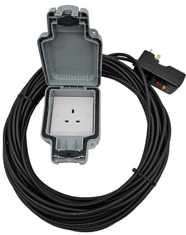 UK Made Electric Pizza Oven/Woodfire Extension Lead for Outdoor Ovens/Grills. RCD Protected (10 Metres)