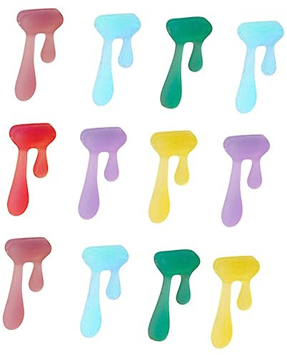 Amosfun 24pcs Silicone Glass Cup Markers Unique Wine Glass Markers Party Cup Sign for Identifying Glasses Random Color