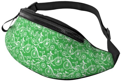 Crossbody-Taschen für Damen und Herren, Fahrrad-Motiv, Grün, Bauchtaschen für Damen, Crossbody-Tasche, Herren, Siehe Abbildung, Einheitsgröße, Wanderrucksack