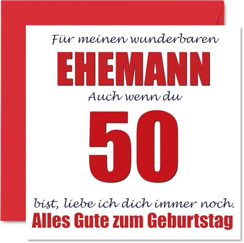 Stuff4 50. Geburtstagskarte Lustig für Ehemann, Liebe Ich Dich Immer Noch