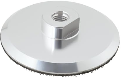 YINETTECH 1Pc 4 Inch Aluminum Backer Pad M14 Hook and Loop Back Pad Polishing Wheel Support Pad for Angle Grinder Stone Polishing 100mm Silver