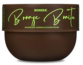 BONZEA Bronze Bonita - nährendes Bräunungsbeschleuniger Gel - Bräunungscreme für Sonne & Solarium ohne Selbstbräuner - Wasserfest - VEGAN - Ultimative Bräune in Minuten (200ml)