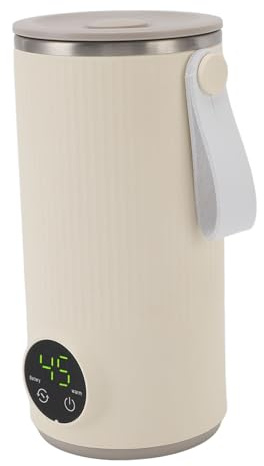 Tragbarer Flaschenwärmer & Mixer, Schnelle und Sogar Heizformel, 55 ℃ Babyflaschenwärmer für Muttermilch & Formel, Durchlaufdicht, Genaue Temperaturkontrolle, Warm Halten