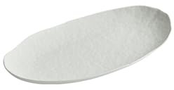 Ceramic household steamed fish plate, white oval salad plate - 12 inch fish plate