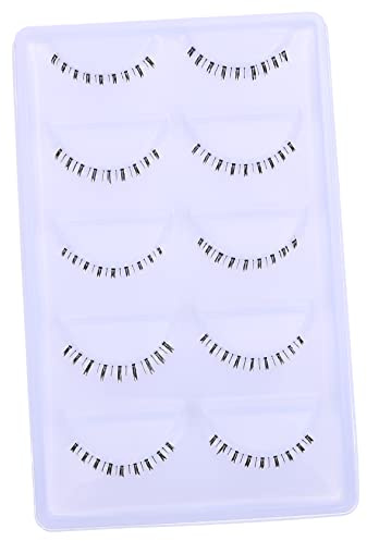 NIYANGLE 10 Paar Untere Künstliche Wimpern Transparentes Band Hautfreundliche Falsche Wimpern Für Anfänger Und Make up Natürliche Untere Wimpernverlängerung Professionelles Wimpernzubehör