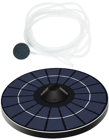 SEWOART Set Di Pompa Di Solare Galleggiante Ossigenatore Da Pesca Per Laghetto Da Piscina Acquario Allevamento Ittico Famiglia Ricerca