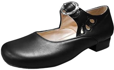 Mary Jane Chaussures basses pour femme Largeur H Oktoberfest Chaussures de danse Chaussures d'été souples à talons Escarpins Chaussures de mariage Chaussures de cerf Chaussures business Dirndl, Noir