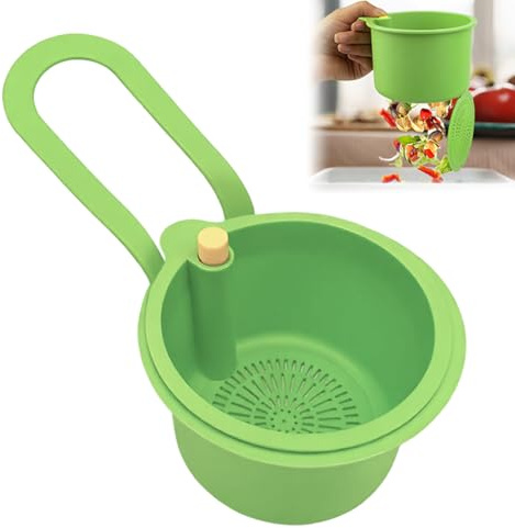 Sieb für Spülbecken, Abtropfbehälter Spüle, Snap-Button Spülbecken Sieb Wasserhahn Hängend, Abtropfsieb Spülbecken für Küche Waschen Organizer