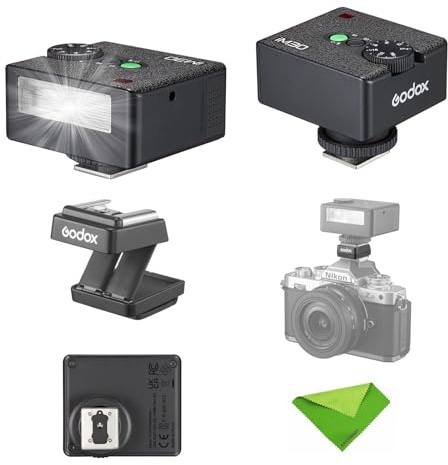 Godox iM30 con elevador de zapata Mini flash, tiempo de recarga ≈3,6 s, GN ≈15, para Canon, Fuji, Sony, Nikon, Panasonic, Olympus, Pentax y otras cámaras SLR con zapata de contacto único (sin batería)