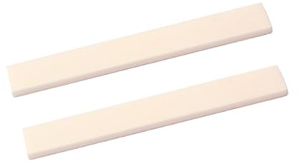 TOGEVAL Knochen Gitarrenmutter Rohling Aus Bovine Bone Material Für Akustikgitarre Und Bass Gitarrenknochenmutter Zum Polieren Für Handgefertigte Gitarren 2 Stück 3.94 X 0.39 X 0.12 in