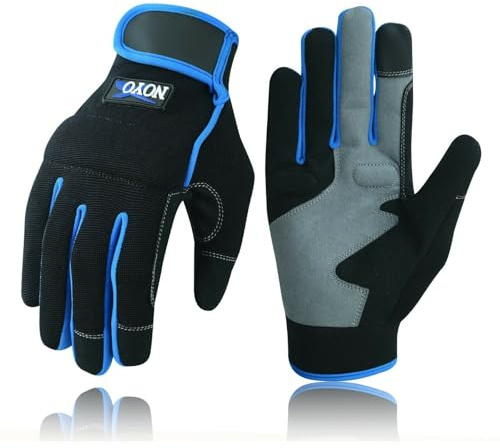 Swift Wear Safety Work Gloves Heavy duty Hand Protection Mechanic Gardening Builders Cut Gloves New (Blue, L)