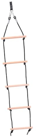iplusmile Échelle de Corde Bois de Hêtre pour Garçon Fille Échelle Suspendue Descalade Extérieure Jeux de Jardin pour Garçons et Filles Ladder de et Sécurisé