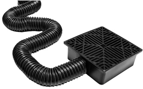 Catch Basin Downspout Flexible Extension Storm Drain Drainage System Adapter for Patio Ground and Lawn