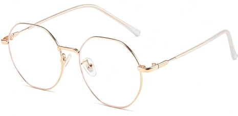Xrpin Fashion Metall-Brille für Kurzsichtigkeit Blaulichtfilter-Fernbrille Myopie Fernbrille