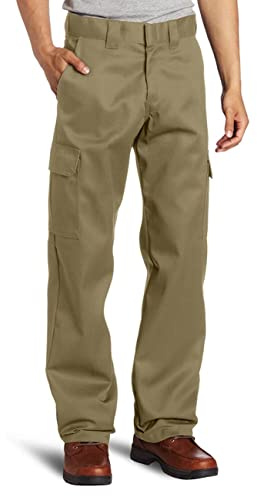Dickies – wp592 Relaxed Gamba Dritta Pantaloni Cargo da Lavoro, Desert Sand, 42W x 34L