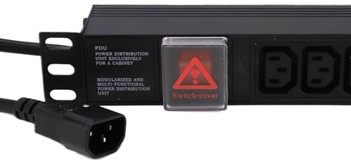 kenable PDU Power Distribution Unit 12 Way C13 Sockets with C14 Input Horizontal Rack Mount 10A 1.8m Cable Without Surge Protection
