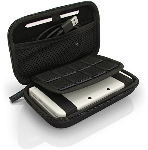 iGadgitz U3609 - EVA Hard Case Cover Compatible with Nintendo 3DS XL & 2DS XL 2017 - Black