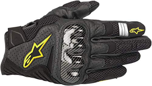 ALPINESTARS 3570518-155-M Roller-Handschuhe mit Sieb schwarz Fluoreszierend gelb | Atmungsaktiv